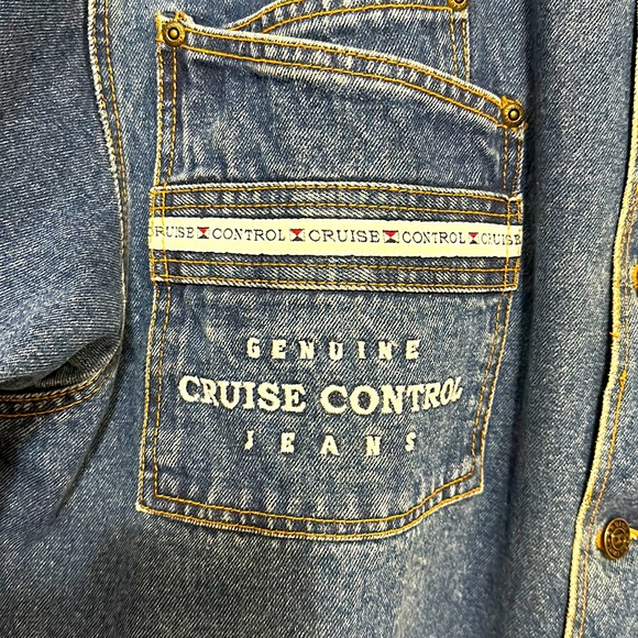 Vintage Y2K Blue Denim Oversize Fit Jean Jacket By Cruise Control Size L - Picture 2 of 8